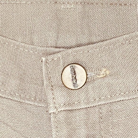 NEW Carhartt Dungaree Fit Mens Pants 34X36 Tan Carpenter Work Chore NWOT - Picture 10 of 11